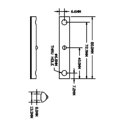 41-340-1 MODULAR SOLUTIONS 80 ROLL IN T-SLOT BAR ROLL INTO SLOT